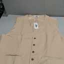COOFANDY Men's Linen Vest Casual Linen Slim Fit Suit Vests Dress Waistcoat Wedding Business Prom XXL