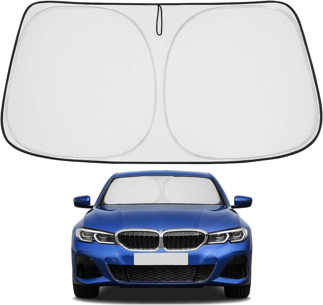 Front Windshield Sun Shade Foldable Sunshade Protector Custom Fit 2019-2025 BMW 3-Series 3 Series 330i Luxury, Sport Line, M Sport, M340i Sedan Accessories 2026 Upgrade