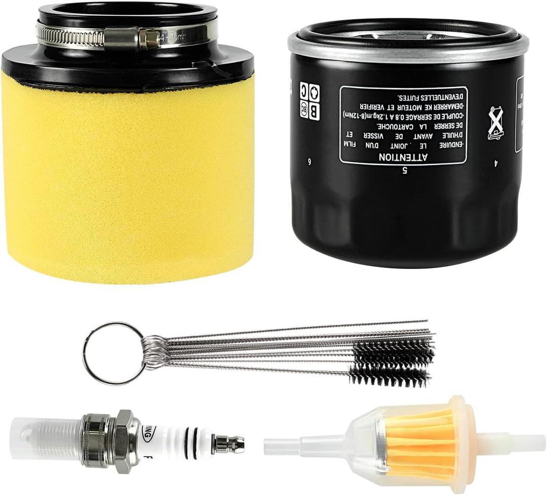 Dual Stage Air Filter with Fuel Filter Oil Filter Spark Plug Compatible with Arctic Cat 375 400 500 2x4 4x4 Replace 0470-391 0470-322 FS-936