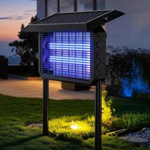 IYZ Solar Bug Zapper Outdoor Waterproof, 3-in-1 Cordless Fly Trap with Dual Power (Solar + USB) & 6000mAh Battery, Mosquito Killer Lamp for Backyard, Patio, Garden, RV, Auto On/Off