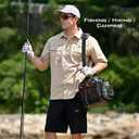 KastKing Rekon Men's Fishing Cargo Shorts, Quick Dry Casual Hiking Shorts for Men, Travel Golf Camping Tactical (Black)