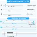 Shower Curtain Rod 46-78 Inch,0.87"Diameter Adjustable Spring Tension Curtain Rods No Drill,Ivory White Shower Tension Rod for Bathroom,Room Divider,Window,Anti-Rust Non-Slip 1-Pack