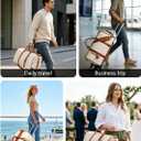 3 in 1 Convertible Garment Duffle Bags for Travel 45L Smooth Zipper Rolling Duffle Bag With Wheels Waterproof Carry On Duffle Bag for Men&Women with Weekends Weddings Business Short Trips Beige