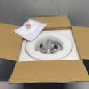 Lamomo Semi Flush Mount Ceiling Light,Upgraded Larger Silver Hallway Light Fixture,3-Bulb Globe Glass Close to Ceiling Scone, Indoor Hanging Light for Bedroom Kitchen Porch Hallway,Bulbs Not Included (12.2'')