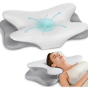Besyodo Cervical Neck Pillow for Pain Relief Ergonomic Memory Foam Pillow for Sleeping Contour Side Sleeper pillow for Neck Support Orthopedic Pillow Bed Pillow For Back Stomach Sleepers (Grey)