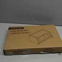 Bread Box for Kitchen Countertop, Large Bread Container Storage, Wooden Farmhouse Bread Box with Window Bread Holder (Black)