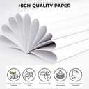 Koogel 100 Sheets White Cardstock, 12 x 12 Inch Craft Paper Construction Paper for Printer Card Making, Back to School Supplies, 230GSM
