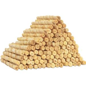 MON2SUN Dog Rawhide Twist Sticks Chicken Flavor 5 Inch Thin Sticks Rawhide Chews Treats for Puppy and Small Dogs 120 Count
