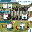 Float-Controlled Automatic Chicken Waterer & No Waste Feeder Kits - Chicken Coop Accessories, Poultry Waterer and Feeder, Two Buckets 3 Gallon/18-23 Pounds