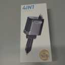 Retractable Car Charger Adapter,4 in 1 Fast Charging Car Adapter,85W USB C Truck Accessories,Voltage Display, Gifts for Women Men,Compatible with iPhone 16 15 14 13 12 Pro Max Plus,Galaxy,Pixel