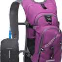 EVERFUN Hydration Backpack 18L Hiking Water Backpack with Water Bladder 2L, Women Men Hydration Pack Insulated Daypack Lightweight Hydropack with Rain Cover for Hiking, Cycling, Running, Festivals   Beautyberry, 2L Bladder