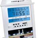 Azan Calendar Muslim Prayer Wall Clock Alarm with LCD Display Home Decor(No Battery) Silver