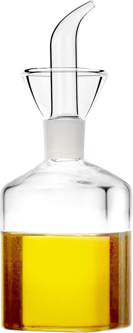 HAIZEEN 5 ounce / 150 ml Glass All-Purpose Cruet, Glass Oil Decanter and Cruet (Square 5 OZ)