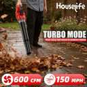 600 CFM Cordless Leaf Blower Compatible with Milwaukee 18V M18 Battery,150 MPH Ultra Lightweight Leaf Blower for Lawn Care&Driveway Cleaning, Handheld Battery Powered Blower with Turbo Mode, Tool Only