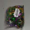 NOVWANG Mardi Gras Beads 24 Pcs Purple Green Gold Metallic Necklaces Bulk for Carnival Parade Supplies (4 Styles)