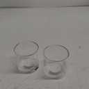 Glass Candle Holder Clear 2Pcs