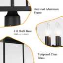 Outdoor Post Light Fixture, 25 Inch 4-Light Large Modern Exterior Post Lantern with Clear Glass, Black Outside Lamp Post, Outdoor Pole Lights for Yard Garden Patio Pathway