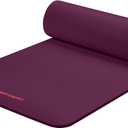Retrospec Solana Yoga Mat Thick 1/2in Non-Slip Workout Mat with Nylon Strap - 72x24in Exercise Mat for Pilates, Stretching & Fitness - BPA Free, Easy Clean (Boysenberry)