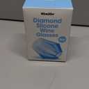 Wine2Go Diamond Silicone Wine Glasses 9oz, 2 Pack