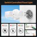 LEPOWER 3000LM Flood Lights Outdoor, 28W 5500K LED Security Light Switch Controlled, IP66 Waterproof Outdoor Lights, Wall Mount Exterior Flood Light with 2 Adjustable Heads Floodlights Outside