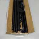 Black Double Curtain Rod 38 to 130 Inches, Blackout Wrap Around Curtain Rod for Windows, 6/8 Inch Room Darkening Telescoping Double Drapery Rod, Easy Install for Rentals & Apartments