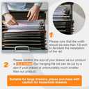 Epakh 8 Pieces Metal Hanging Divider Rail Clip File 4 Pieces File Cabinet Rails for Hanging Folder Frame for Storage