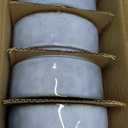 Herogo 12 Pieces Dinnerware Sets for 4, Ceramic Serving Dishes Sets, Stoneware Plates and Bowls for Kitchen Dining, Dishwasher & Microwave Safe, Haze Blue