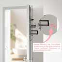 Over The Door Towel Rack,Towel Rack with Hooks for Door Hanging, Door Towel Bar, Over Door Towel Racks for Bathroom (Black)