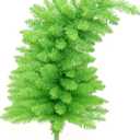 Small Christmas Tree Artificial Tabletop Whimsical Xmas Tree for Outdoor & Indoor Use 2FT (Lime Green)