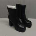 DREAM PAIRS Women's Platform Gogo Ankle Boots High Chunky Heels Square Toe Comfort Party Dress Booties Shoes for Women 8.5