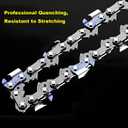 8 Inch Chainsaw Chain Replacement- 2 Chains and 1 Guide Bar for 8 Inch Mini Chainsaw with 45 Drive Links, Compatible with Cordless Electric Battery Powered Handheld Chainsaws