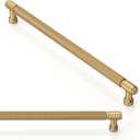 10 Pack Champagne Bronze Knurled Cabinet Pulls 10 Inch(254mm) Kitchen Cabinet Handles Cabinet Hardware Drawer Pulls