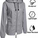 Avoogue Raincoat Women Lightweight Waterproof Rain Jackets Packable Outdoor Hooded Windbreaker