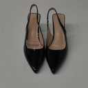GENSHUO Slingback Kitten Heels for Women Pumps Closed Pointed Toe 3 Inch Low Heel Dress Shoes Comfortable Sexy Slip On Wedding Work Party Pumps (8.5, Patent Black)