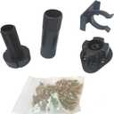 Black Furniture or Cabinet Leveler Legs - Support 330 Lb. per Leg - Adjusts from 3 7/8" to 5 3/8" - 12 Pack