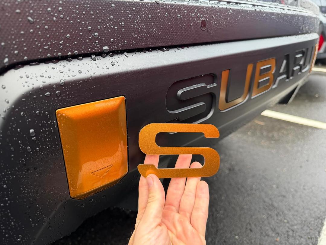 Limitless Parts Rear Bumper Letters Compatible with 2024-2025 Subaru Crosstrek Wilderness Edition 1/16" ABS Plastic with Adhesive- Gold Bronze Color Matched
