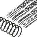 PATIKIL 22mm(7/8") Plastic Spiral Binding Coils, 20 Pcs Binding Spirals 190 Sheet Capacity 3:1 Pitch Binding Spirals for Binding Paper Sheets, Black