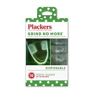 Plackers Grind No More Night Guard, Nighttime Protection for Teeth, Sleep Well, BPA Free, Ready to Wear, Disposable, One Size Fits All, 8 Count