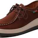 NXNBHSL Women's Suede Wedge Platform Rocker Loafers Arch Support Casual Round Toe Non Slip Lace Up Sneakers Comfortable Business Walking Work 7.5