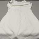 LuFeng Women's Summer Sexy Sleeveless Zipper Mock Neck Slim Fit A-line Mini Dress Bodycon Party Club Dress for Women, S, White