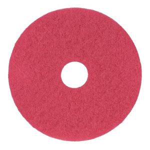 Boardwalk Buffing Floor Pads, 16" Diameter, Red, 5/Carton