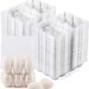 120 Pack Duck Egg Cartons Jumbo Egg Cartons Cheap Bulk with Sticker Labels Clear Empty Plastic Egg Containers Extra Large for Home Ranch Farm Commercial Market Display, 23 Grids