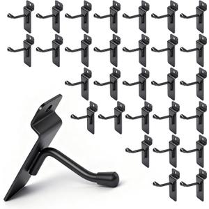 30 Pack r-Shaped Slatwall Hooks, 2 Inch Heavy Duty Slat Wall Hanger, Slatwall Accessories Display Hooks for Garage, Retail Store, Kitchen, Craft Room