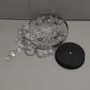 Hanging Solar Crystal Chandelier Outdoor, 21 Modern Solar Transparent Acrylic Beaded Lantern with Cool White LED S Hooks for Garden Yard Patio Gazebo Outside Decor