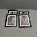 Giftgarden 4x6 Picture Frame Set of 4, 5x7 Frames Matted to 4 by 6 Pictures with Mat or 5 by 7 Photos Without Mat, Wall Hanging or Tabletop Display, Black