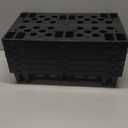 Plastic Pallets, 6pcs Black Lightweight Nestable Polyethylene Pallets, Moisture-Proof Floor Pallets, Mini Spliceable Plastic pallets for Basement Storage Kitchen Garages L 19.7" x W 11.8"x H 3.9"