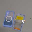 Hekodonk for Galaxy S25 FE Case Glitter,Compatible with MagSafe[Built-in Tempered Glass Screen Protector & Camera Lens Protection] Full Body Shockproof Protective Bling Phone Case,Blue