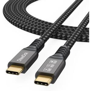 DteeDck USB C Monitor Cable 6Ft, 4K@60Hz Video Display/20Gbps Data Transfer/100W Fast Charging USB Type C Power Cord USBC 3.2 Gen 2 Full Function for Monitor Laptop Docking Station External SSD