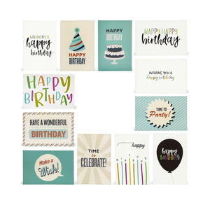 BEST PAPER GREETINGS 120 Pack 4x6-inch Happy Birthday Cards with Envelopes - Gift Set for Kids, Students and Teachers (12 Assorted Designs)