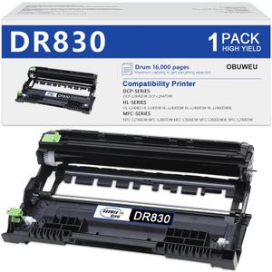 DR830 Drum Unit High Yield Replacement for Brother DR-830 Drum Unit Black 1 Pack HL-L2400D HL-L2460DW HL-L2405W HL-L2465DW HL-L2480DW DCP-L2640DW MFC-L2820DWXL MFC-L2820DW Printer (Not Toner)